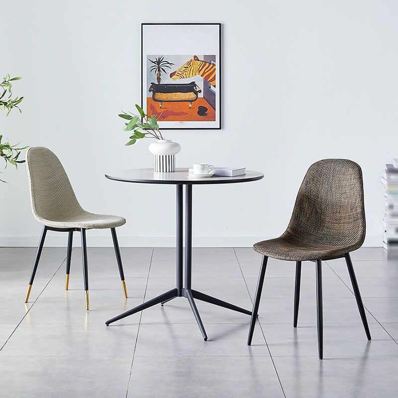 Scandinavian Design Plastic Dining Armless Chairs Solid Back Armless Side Chair Clearhalo ' kitchen&dining_furn' 'Dining Chairs' 'Dining Tables & Seating' 'dining_chair' 'furn' 'furn_dining_chair' 'Furniture' 'furniture_dining_chair' 'Kitchen & Dining Furniture' 'kitchen' 1200x1200_5c658f97-ee9b-49fd-a35b-059a4c6a91d1