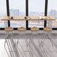 Pine Wood Bar Dining Table Modern Rectangle Bar Table with Double Pedestal for Balcony Clearhalo 'Bar Furniture' 'Bar Tables' 'bar_tables' 'furn' 'furn_bar_tables' 'Furniture' 'furniture_bar_tables' 'Kitchen & Dining Furniture' 1200x1200_5c65cd7d-5a01-4aec-a0c1-ddf19fb800a3
