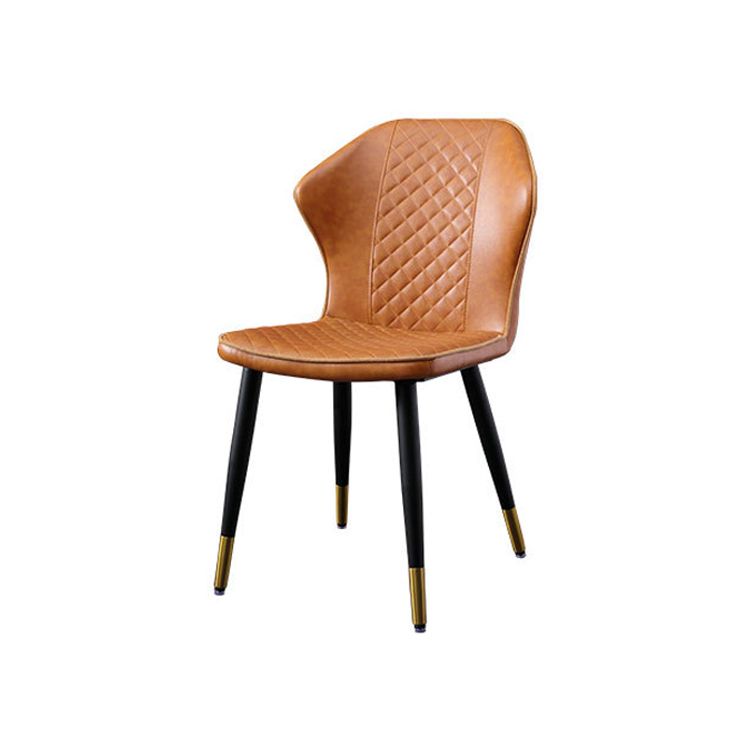 Indoor Scandinavian Side Chair Metal Upholstered Wingback Dining Room Chair Clearhalo ' kitchen&dining_furn' 'Dining Chairs' 'Dining Tables & Seating' 'dining_chair' 'furn' 'furn_dining_chair' 'Furniture' 'furniture_dining_chair' 'Kitchen & Dining Furniture' 'kitchen' 1200x1200_5c6686c8-885a-433e-984c-6aecf6a09959