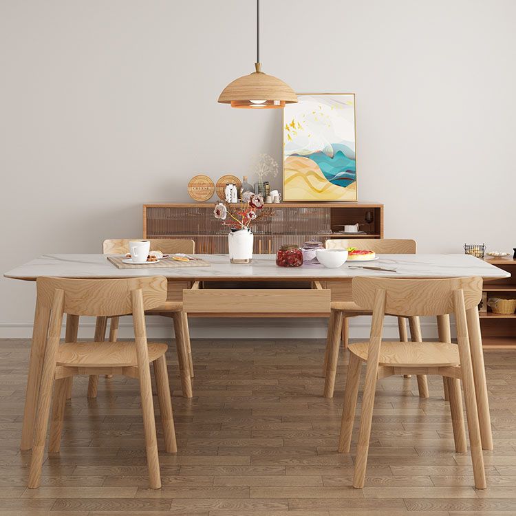 ホーム用のホワイトストーントップダイニングセット1/2/5ピースモダンディネットセット