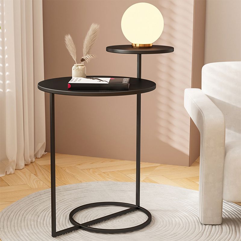 Contemporary Black/White End Table Frame Sofa Side Accent Table