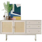 Modern Dining Buffet Solid Wood Sideboard Table with Cabinets and Drawers