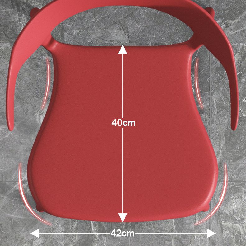 Silla de comedor de apilamiento de la casa silla lateral de plástico abierta de espalda abierta