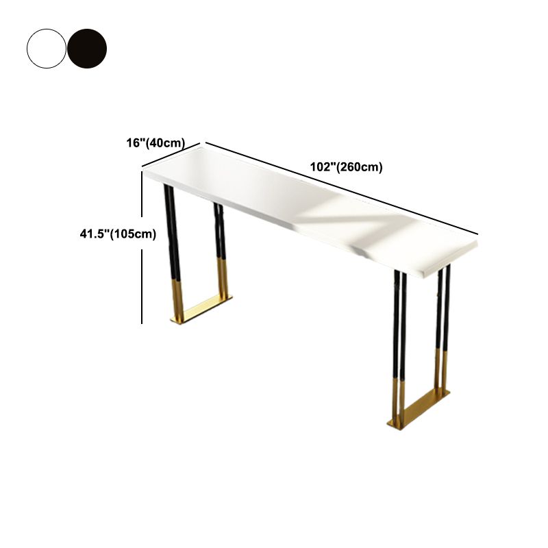 Glam Style Rectangle Bar Table Set 1/2/5 Pieces Solid Wood Counter Table Clearhalo 'Bar Furniture' 'furn' 'furn_home_bar_bar_sets' 'Furniture' 'Home Bars & Bar Sets' 'home_bar_bar_sets' 'Kitchen & Dining Furniture' 1200x1200_5c6be290-6730-4dfa-b993-59ba607cc1c8