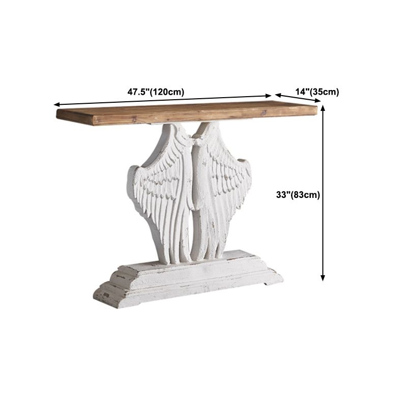 Console di campagna francese Rettangolo piedistagle Console in legno massiccio in difficoltà