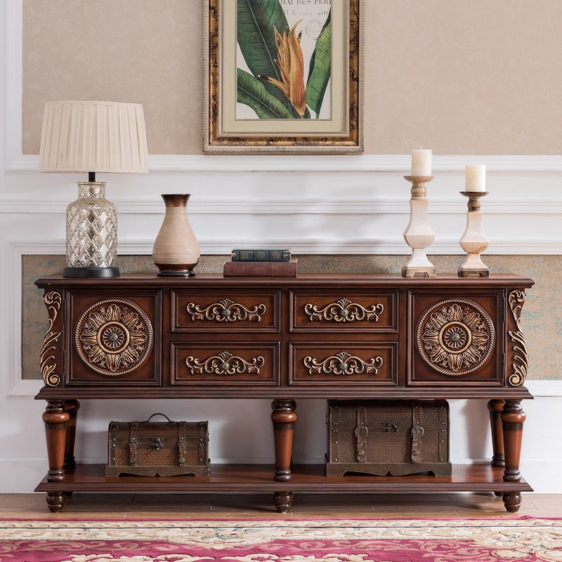 Mobile moderno di accento a 2 porte di metà secolo 33 "toracano in legno di altezza con cassetti