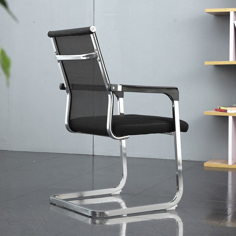 Modern Desk Chair Mesh Computer Chair Conference Chair No Wheels Clearhalo 'furn' 'furn_office_chair' 'Furniture' 'Office Chairs' 'Office Furniture' 'office_chair' 1200x1200_5c6fe761-bed6-477f-a199-6bc2bb289e34