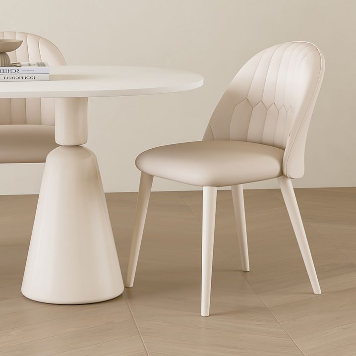 1/5 piezas de forma ovalada muebles de comedor de piedra en blanco