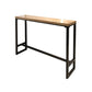 Brown Modern Style Bar Table Solid Wood and Iron with Black Trestle Coffee Shop Bar Table Clearhalo 'Bar Furniture' 'Bar Tables' 'bar_tables' 'furn' 'furn_bar_tables' 'Furniture' 'furniture_bar_tables' 'Kitchen & Dining Furniture' 1200x1200_5c725310-643c-4321-be48-b2c6f5edddcc