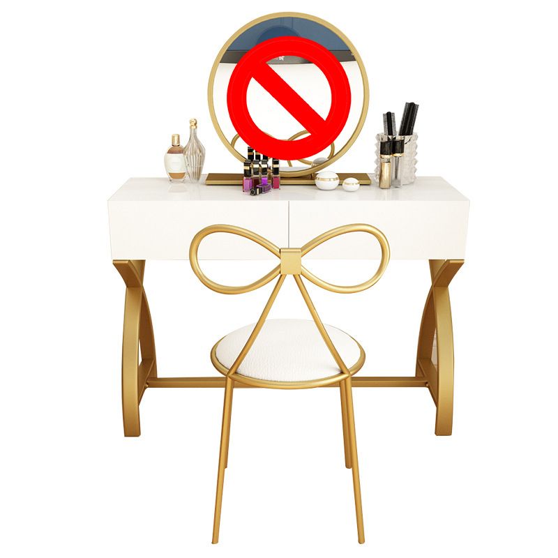 Glama-Waschtisch mit Schublade hellweißes Holz Make-up Eitelkeit, 15,74 "breit