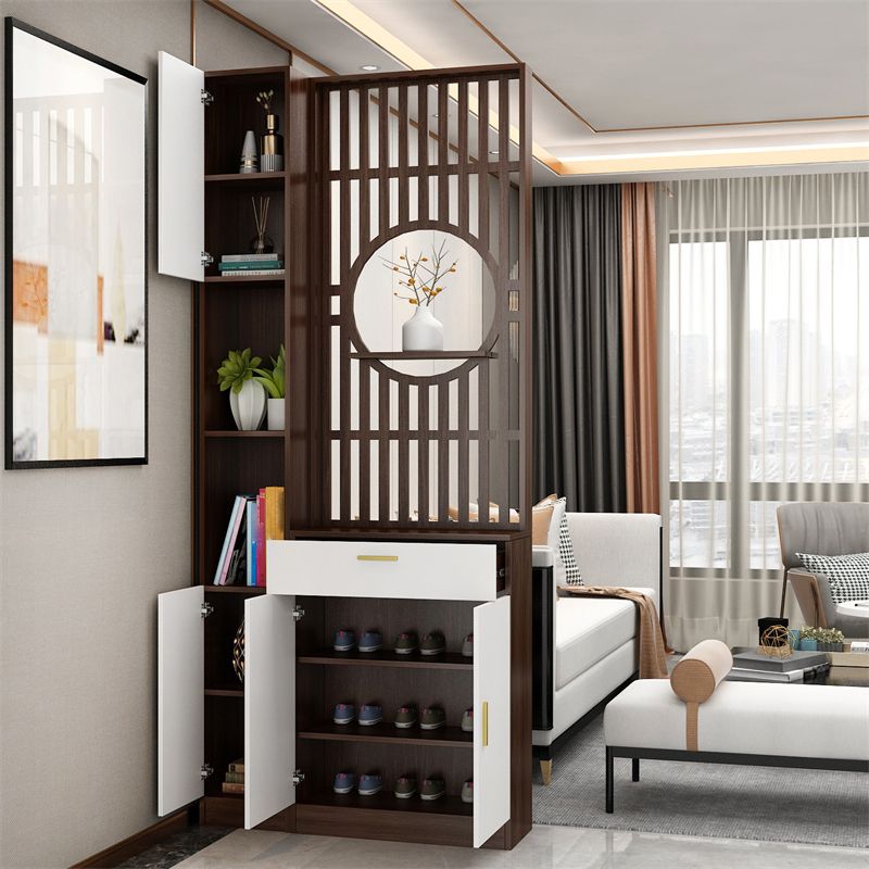 Contemporary Style Wooden 11.81" Wide Accent Cabinet with Door Clearhalo 'Cabinets & Chests' 'cabinets_chests' 'furn' 'furn_cabinets_chests' 'Furniture' 'Living Room Furniture' 1200x1200_5c72ff5e-0074-4c83-a0be-793445e6e99e