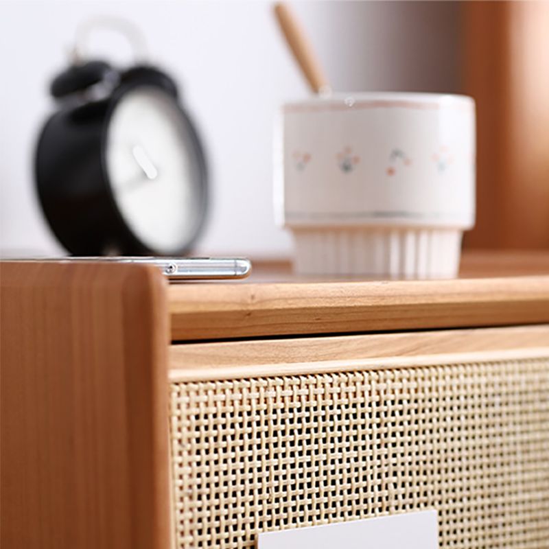 Gabinete de cabecilla de ratán Mesa de noche minimalista moderna con piernas