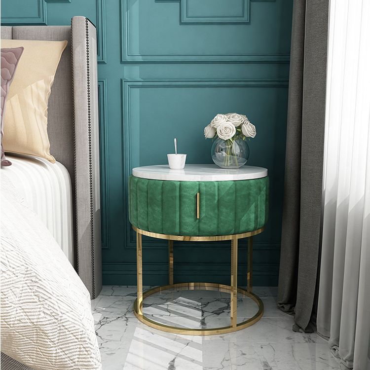 Armoire de chevet en métal et en ardoise Table de chevet minimaliste moderne avec tiroir