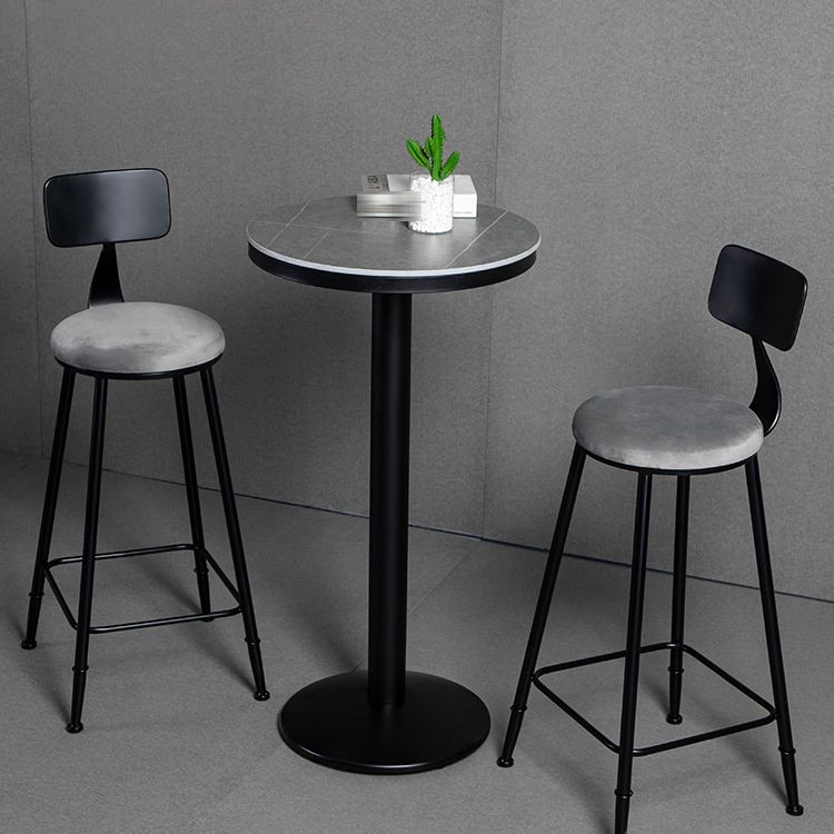 Industrial Metal Barstool Low Back Fabric Upholstered Counter Stool in Matte Finish Clearhalo 'Bar Furniture' 'Bar Stools' 'bar_stools' 'furn' 'furn_bar_stools' 'Furniture' 'Kitchen & Dining Furniture' 1200x1200_5c747279-6d01-42c1-ba26-44e5aec6638d