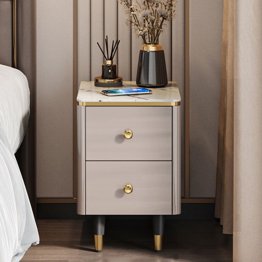 Comodino moderno per accento di pietra del comodino con 2 cassetti