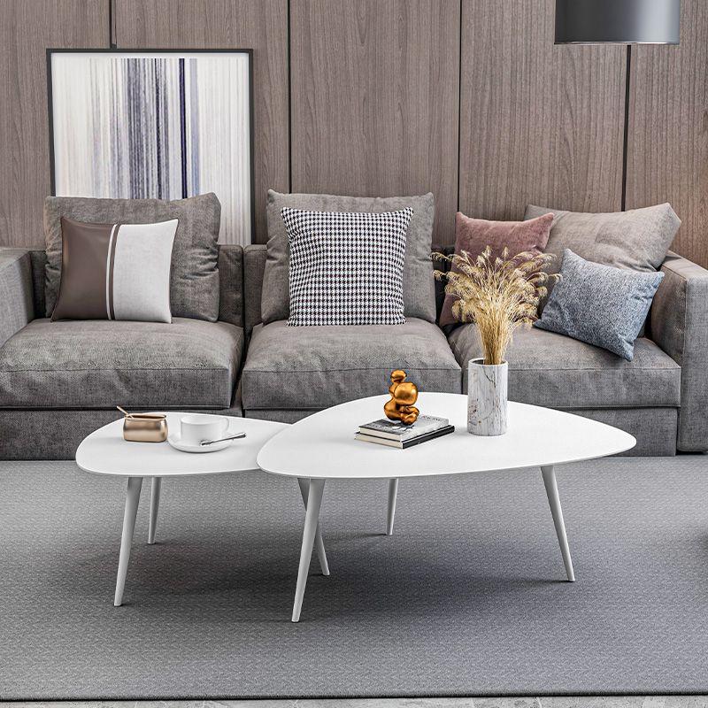 Modern Triangle Slate 3 Legs Coffee Table in Black and White Clearhalo 'Coffee & Accent Tables' 'Coffee Tables' 'coffee_tables' 'Furniture' 'furniture_coffee_tables' 'Living Room Furniture' 1200x1200_5c759b70-9c00-4052-80c2-c7aee883b79e