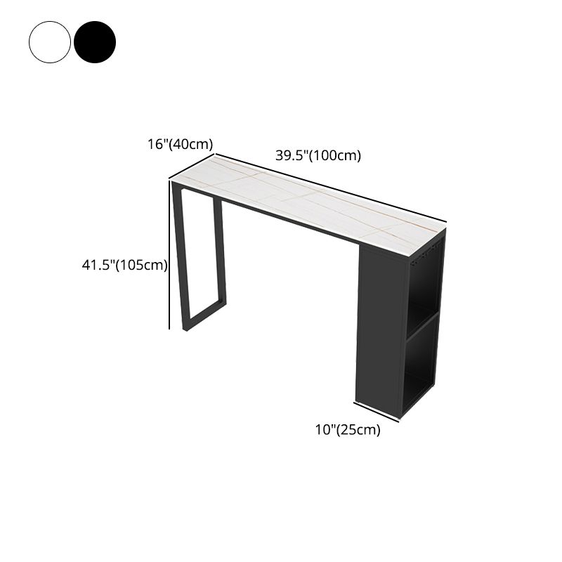 Industrial Rectangle Sintered Stone Table Bar Counter Table for Home Clearhalo 'Bar Furniture' 'Bar Tables' 'bar_tables' 'furn' 'furn_bar_tables' 'Furniture' 'furniture_bar_tables' 'Kitchen & Dining Furniture' 1200x1200_5c769318-cd5c-44cd-ac29-b9ec04e7bc0a