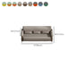 Flared Arm Sofa 30.31" High Faux Leather Sofa with Loose Back