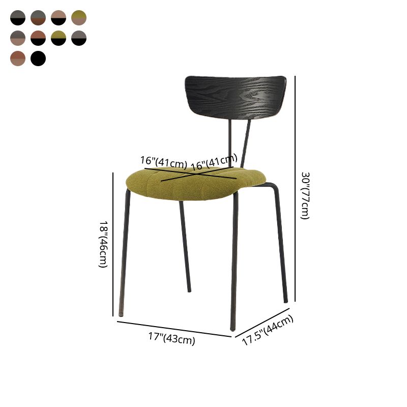 Industrial Style Dining Chair Kitchen Armless Side Chairs with Metal Legs Clearhalo ' kitchen&dining_furn' 'Dining Chairs' 'Dining Tables & Seating' 'dining_chair' 'furn' 'furn_dining_chair' 'Furniture' 'furniture_dining_chair' 'Kitchen & Dining Furniture' 'kitchen' 1200x1200_5c76e7ea-dca5-4429-9b55-73a3cc5e3486