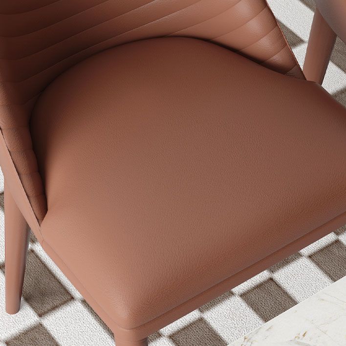 Contemporary Leather Dining Side Chair Armless Solid Back Chair Clearhalo 'Dining Chairs' 'Dining Tables & Seating' 'dining_chair' 'furn' 'furn_dining_chair' 'Furniture' 'furniture_dining_chair' 'Kitchen & Dining Furniture' 1200x1200_5c77077b-7606-4e6e-a029-02cbbe2518e9