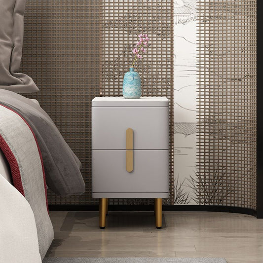 Zeitgenössischer Nachtkabinettsteiner Nachttisch mit 2 Schubladen