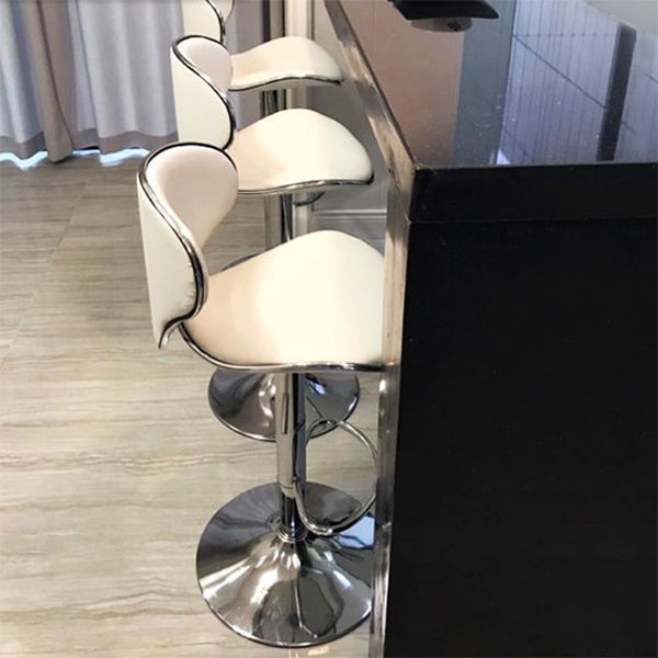 Modern Style Bar-stool with Adjustable Height Low Back Footrest Swivel for Counter Bar Clearhalo 'Bar Furniture' 'Bar Stools' 'bar_stools' 'furn' 'furn_bar_stools' 'furniture_bar_stools' 'Kitchen & Dining Furniture' 'kitchen&dining_furn' 'kitchen' 'kitchen_furn' Furniture' 1200x1200_5c77ca42-9ee8-4bfe-ba2c-3c9a2c35514c