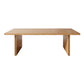 Modern Pine Solid Wood Dinner Table Rectangle Double Pedestal Dining Table