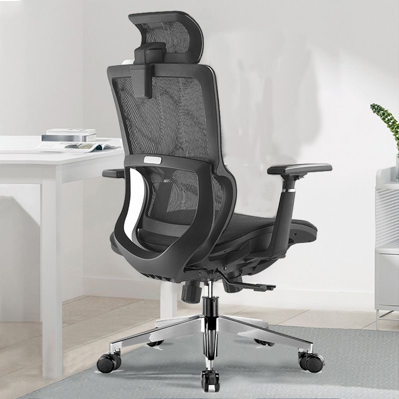 Modern Black Office Chair Adjustable Seat Height Desk Chair with Wheels Clearhalo 'furn' 'furn_office_chair' 'Furniture' 'Office Chairs' 'Office Furniture' 'office_chair' 1200x1200_5c7b1dfa-184c-4fc4-82f7-c5f0977144c9