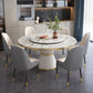 Marble Dining Table Luxury Style Single Pedestal Base Round Scratch Resistant Table for Home Clearhalo ' dining_table' 'Dining Tables & Seating' 'Dining Tables' 'furn' 'furn_dining_table' 'Furniture' 'furniture_dining_table' 'Kitchen & Dining Furniture' 'kitchen&dining_furn' 'kitchen' 'kitchen_dining_table' 1200x1200_5c7beaaa-b31b-4136-bd34-ad33505372e7