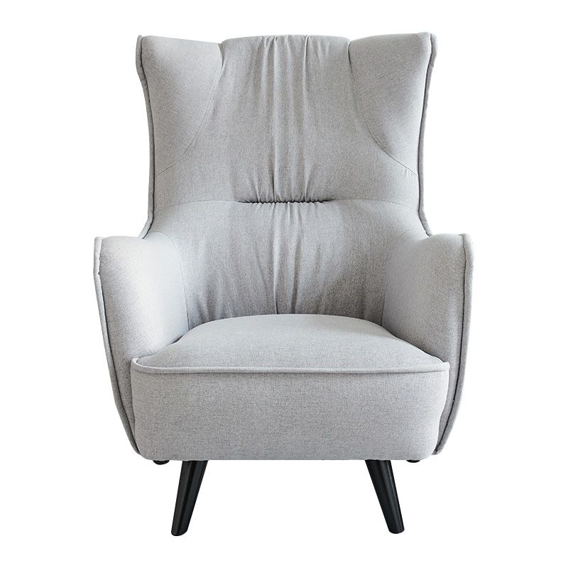 Mid-century Linen Blend Accent Armchair Arms Included Arm Chair Clearhalo 'Accent Chairs' 'accent_chairs' 'Chairs & Seating' 'furn' 'furn_accent_chairs' 'Furniture' 'Living Room Furniture' 1200x1200_5c7c7f75-c144-4739-af09-759ba410284c