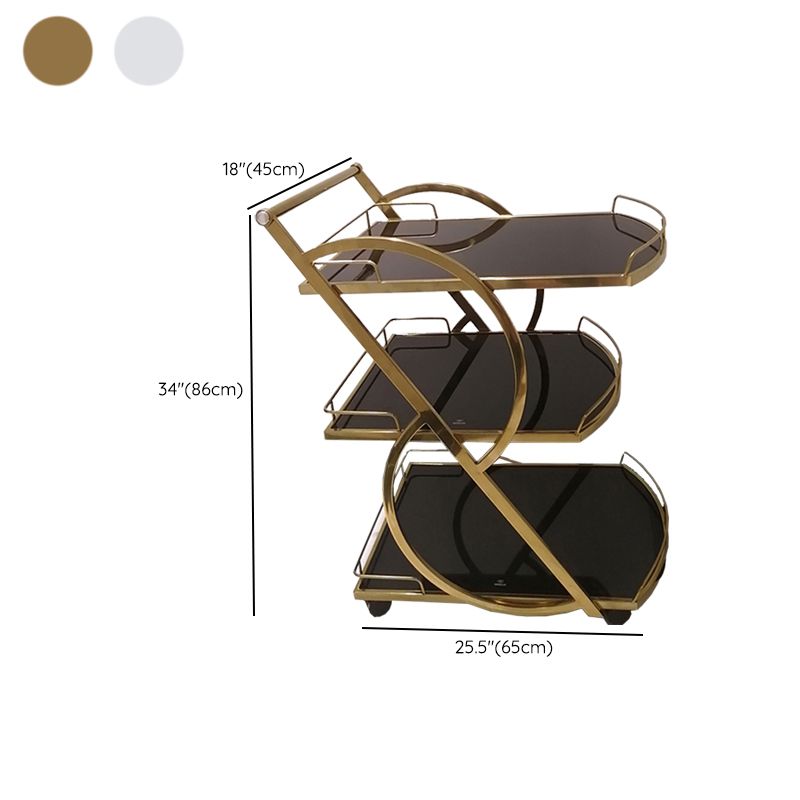 33.86" High Contemporary Prep Table Rolling Metal Prep Table for Kitchen Clearhalo 'furn' 'furn_kitchen_islands_carts' 'Furniture' 'Kitchen & Dining Furniture' 'Kitchen Islands & Carts' 'kitchen_islands_carts' 1200x1200_5c7c881b-9e9e-47dc-bf1b-611fbe24f7b7