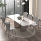 Nordic Glam Rectangle Sintered Stone Dining Table Set 1/2/4/6/7 Pieces Dining Set Clearhalo 'Dining Room Sets' 'Dining Tables & Seating' 'dining_room_set' 'furn' 'furn_dining_room_set' 'Furniture' 'furniture_dining_room_set' 'Kitchen & Dining Furniture' 1200x1200_5c7cc1ad-ee93-4f75-8c6b-d161e6ff0745