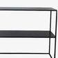 Metal Open Back Bookcase Industrial Etagere Storage Bookshelf