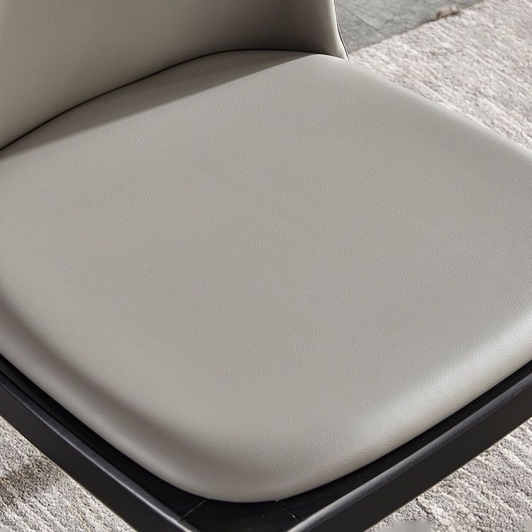 Industrial Home Parsons Side Chair Leather Dining Chair with Wood Legs Clearhalo ' kitchen&dining_furn' 'Dining Chairs' 'Dining Tables & Seating' 'dining_chair' 'furn' 'furn_dining_chair' 'Furniture' 'furniture_dining_chair' 'Kitchen & Dining Furniture' 'kitchen' 1200x1200_5c7d3619-c347-42fb-9ef5-d16f233e5f74