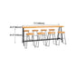 Light Brown Modern Style Bar Table in Solid Wood and Iron Cafe Bar Table, Only Table Clearhalo 'Bar Furniture' 'Bar Tables' 'bar_tables' 'furn' 'furn_bar_tables' 'Furniture' 'furniture_bar_tables' 'Kitchen & Dining Furniture' 1200x1200_5c7ebae1-6e7b-4be4-8554-4927d8f224e4