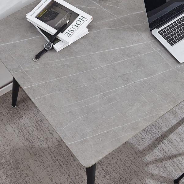 Rechthoekige eigentijdse schrijfbureau Parsons kantoor bureau met metalen benen