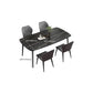 Modern Standard Height Furniture 5/7 Pcs Stone Rectangle Table with Upholstered Chair Clearhalo 'Dining Room Sets' 'Dining Tables & Seating' 'dining_room_set' 'furn' 'furn_dining_room_set' 'Furniture' 'Kitchen & Dining Furniture' 1200x1200_5c8041f2-1c03-426e-8b99-842ac72e14a8