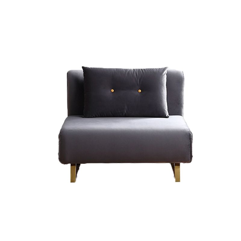Cushion Back Futon Sofa Bed Pillow Included Sleeper Sofa with Gold Leg Clearhalo 'furn' 'furn_futons' 'Furniture' 'Futons & Daybeds' 'Futons' 'Living Room Furniture' 1200x1200_5c8074f1-13fa-498d-9ae0-5b2b1cc637c5