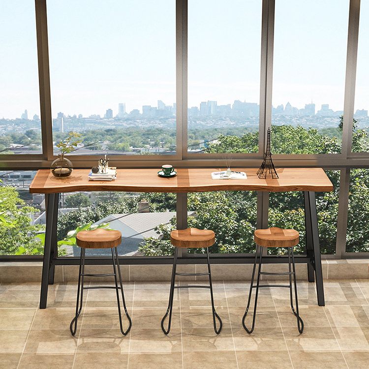 Modern Bar Table Set 1/2/4 Pcs Pine Solid Wood Bar Table and Backless Stools Clearhalo 'Bar Furniture' 'furn' 'furn_home_bar_bar_sets' 'Furniture' 'Home Bars & Bar Sets' 'home_bar_bar_sets' 'Kitchen & Dining Furniture' 1200x1200_5c80f2ce-d872-4a27-9765-bdd891ea1472