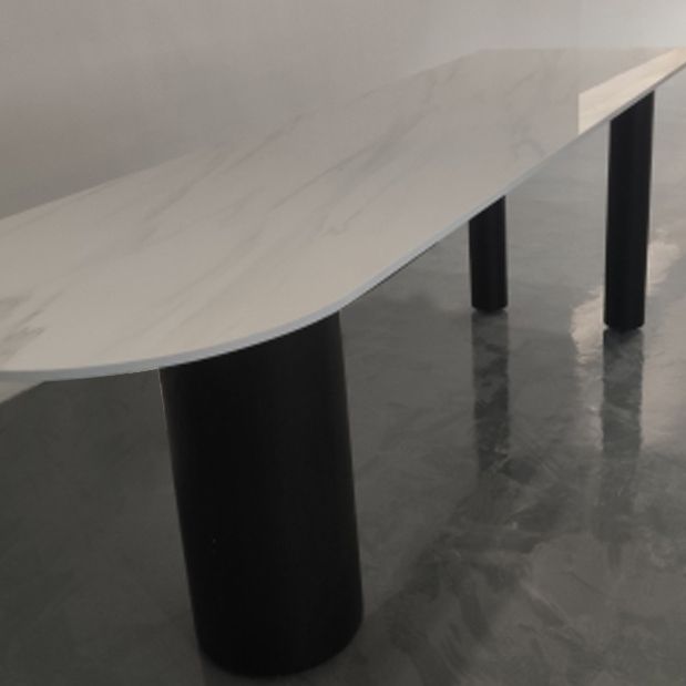 Free Form Modern Dining Table White Tone Fixed Table with 3 Legs for Dining Room Clearhalo ' dining_table' 'Dining Tables & Seating' 'Dining Tables' 'furn' 'furn_dining_table' 'Furniture' 'furniture_dining_table' 'Kitchen & Dining Furniture' 'kitchen&dining_furn' 'kitchen' 'kitchen_dining_table' 1200x1200_5c814a4f-3dc4-491f-b357-fcebf0858b27