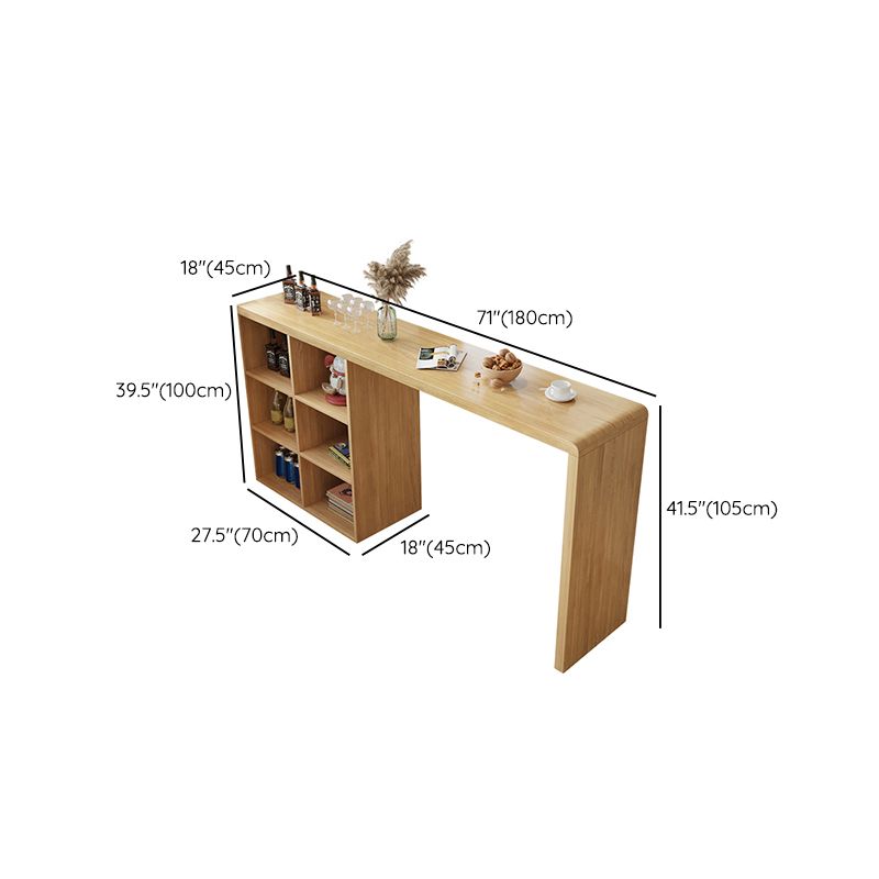 Modern Double Pedestal Bar Table Set 1/2/3 Pcs Solid Wood Bar Table and Backless Stools Clearhalo 'Bar Furniture' 'furn' 'furn_home_bar_bar_sets' 'Furniture' 'Home Bars & Bar Sets' 'home_bar_bar_sets' 'Kitchen & Dining Furniture' 1200x1200_5c820a29-5233-47ba-85ce-885000c6f010