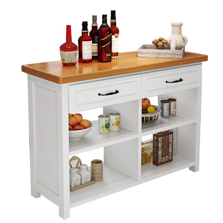 Dining Room Kitchen Island Table Modern Prep Table with Open Storage Clearhalo 'furn' 'furn_kitchen_islands_carts' 'Furniture' 'Kitchen & Dining Furniture' 'Kitchen Islands & Carts' 'kitchen_islands_carts' 1200x1200_5c82f196-aed1-491a-b113-3dce0914d4a8