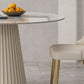 Round Traditional Luxury Dining Table White Sintered Stone Table with White Pedestal Base Clearhalo ' dining_table' 'Dining Tables & Seating' 'Dining Tables' 'furn' 'furn_dining_table' 'Furniture' 'furniture_dining_table' 'Kitchen & Dining Furniture' 'kitchen&dining_furn' 'kitchen' 'kitchen_dining_table' 1200x1200_5c83b21a-d45b-4d65-87fa-c2c3a0d5a0ab