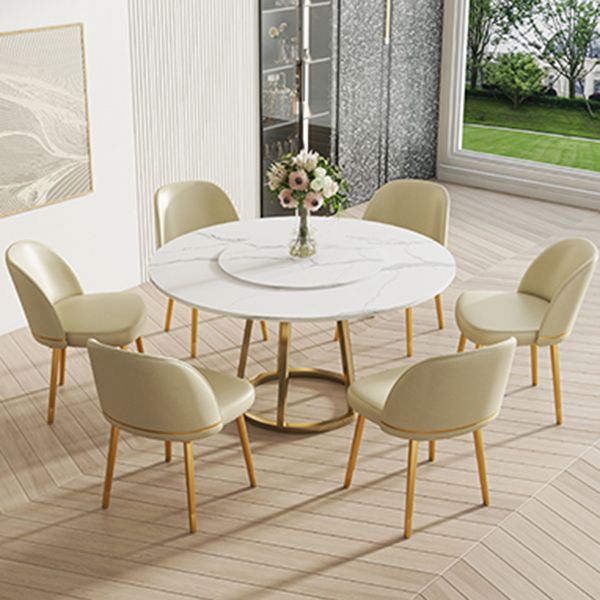 Glamlose esslose Esstühle Kunstleder Haus Essneitenstuhl