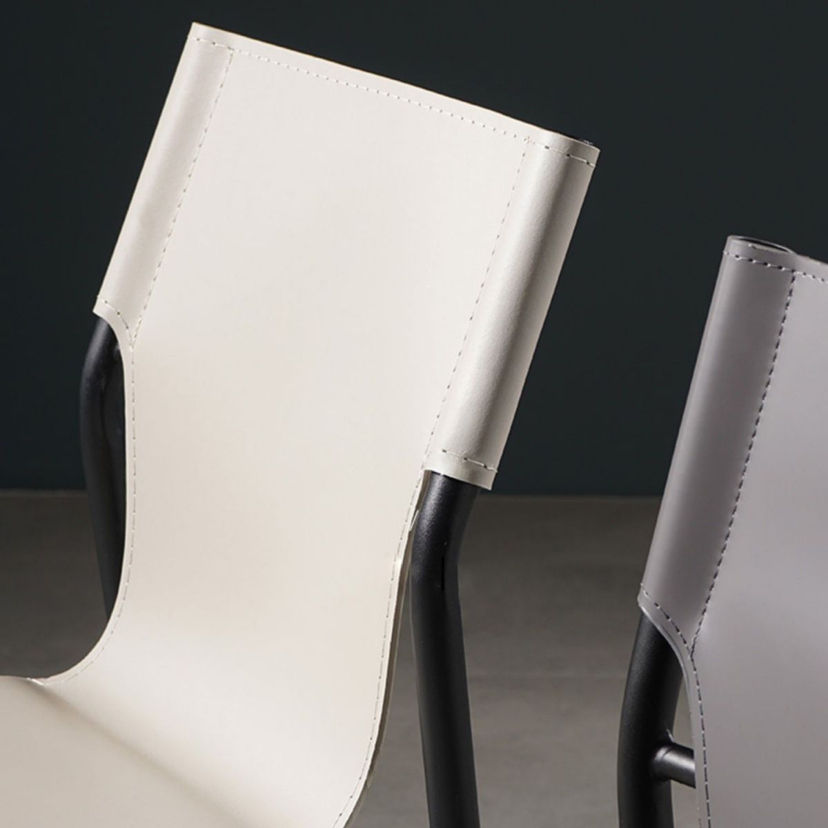 Industrial Style Leather Dining Side Chair Solid Back Armless Dining Chair Clearhalo ' kitchen&dining_furn' 'Dining Chairs' 'Dining Tables & Seating' 'dining_chair' 'furn' 'furn_dining_chair' 'Furniture' 'furniture_dining_chair' 'Kitchen & Dining Furniture' 'kitchen' 1200x1200_5c866d7d-c4b6-4a0c-bfa0-36febc7c97fb