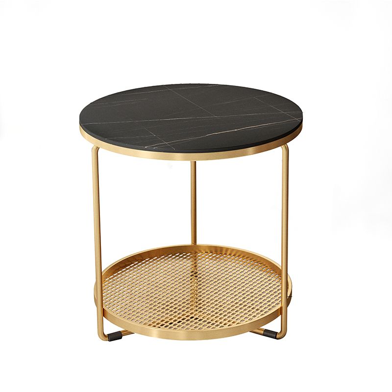 Modern Slate Corner Table Round 3 Legs Side End Table with Storage Clearhalo 'Coffee & Accent Tables' 'End & Side Tables' 'end_side_tables' 'furn' 'furn_end_side_tables' 'Furniture' 'Living Room Furniture' 1200x1200_5c8688c5-4ad6-497c-b20d-940cfab84483