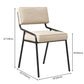 Scandinavian Home Side Chair Upholstered Metal Open Back Dining Room Chair Clearhalo ' kitchen&dining_furn' 'Dining Chairs' 'Dining Tables & Seating' 'dining_chair' 'furn' 'furn_dining_chair' 'Furniture' 'furniture_dining_chair' 'Kitchen & Dining Furniture' 'kitchen' 1200x1200_5c8709a1-f92e-4b6c-900c-0a1d4f66faf9