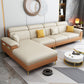 35.4 "H Faux Leather Pillow Top Arm Sofa & Chaise voor woonkamer