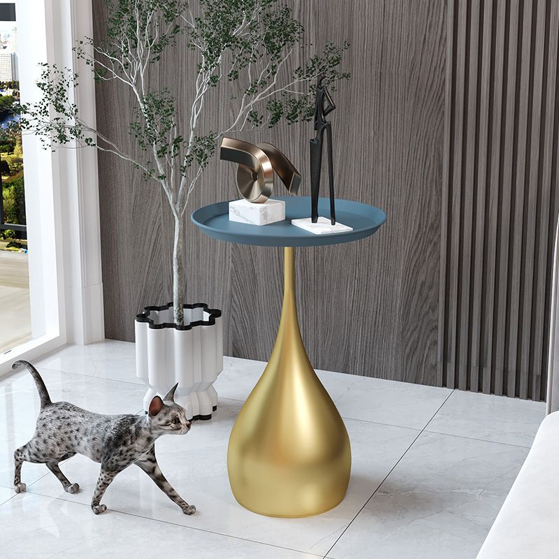 23.6" Tall Pedestal End Table Metal Round Tray Top Side End Table Clearhalo 'Coffee & Accent Tables' 'End & Side Tables' 'end_side_table' 'end_side_tables' 'furn' 'furn_end_side_tables' 'Furniture' 'furniture_end_side_table' 'Living Room Furniture' 1200x1200_5c884c65-f0c2-47e9-a19f-ceff64b50e19