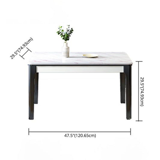 Dining Room Set Modern with Sintered Stone Dining Table and Solid Wood Chairs Clearhalo 'Dining Room Sets' 'Dining Tables & Seating' 'dining_room_set' 'furn' 'furn_dining_room_set' 'Furniture' 'furniture_dining_room_set' 'Kitchen & Dining Furniture' 'kitchen&dining_furn' 'kitchen' 1200x1200_5c895a7e-faf0-48ba-9f03-b2c473928d16